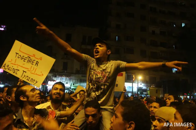 Nearly 3,000 Egyptian mourners gather in in Cairo's Tahrir Square on Oct.15, 2011, for a candlelight vigil in honor of Coptic Christians among 25 people killed in weekend clashes during a demonstration over an attack on...