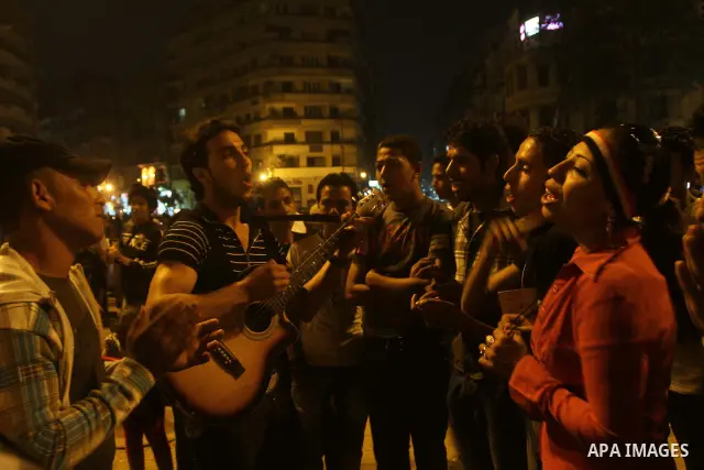 Nearly 3,000 Egyptian mourners gather in in Cairo's Tahrir Square on Oct.15, 2011, for a candlelight vigil in honor of Coptic Christians among 25 people killed in weekend clashes during a demonstration over an attack on...