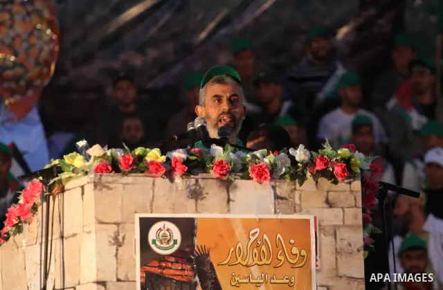 Freed Palestinian prisoner Yahuah al-Senwar speaks during a rally celebrating the release of Palestinian prisoners in Gaza City October 18, 2011. Israeli soldier Gilad Shalit and hundreds of Palestinians crossed Israel's...