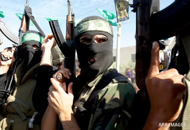 Palestinians celebrate the release of prisoners in Gaza Strip, Tuesday, Oct. 18, 2011. Hamas agreed to release Israeli soldier Galit Schalit in exchange for 1,027 Palestinian prisoners, many of them serving life sentence...