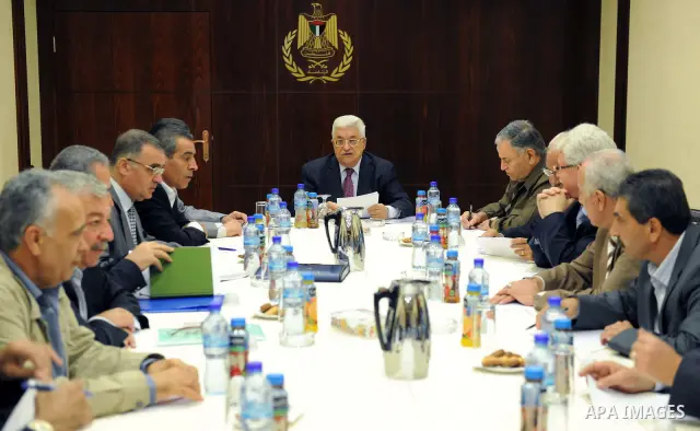 Palestinian President Mahmoud Abbas (Abu Mazen) during a meeting with the Central Committee in Ramallah on Oct. 20, 2011. Photo by Mufeed Abu Hasnah