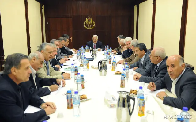 Palestinian President Mahmoud Abbas (Abu Mazen) during a meeting with the Central Committee in Ramallah on Oct. 20, 2011. Photo by Mufeed Abu Hasnah