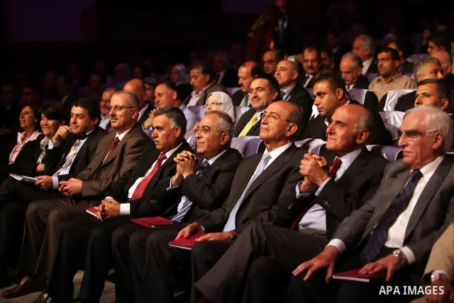 Palestinian Prime Minister Salam Fayyad during his participation in the ceremony Palestine International Award for Excellence and Innovation in Nablus city, Oct. 24. 2011. Photo by Mustafa Abu Dayeh