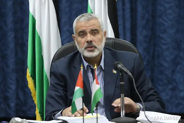Palestinian Prime Minister in Gaza Strip, Ismail Haniyeh, during a weekly meeting with the Palestinian Government, in Gaza City on Oct. 25, 2011.. Photo by Mohammed Asad