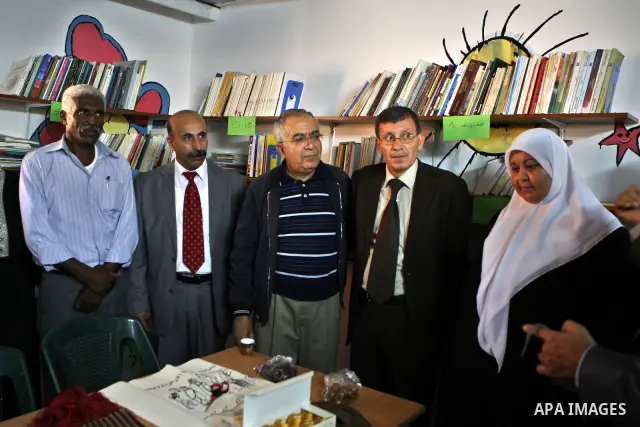 Palestinian Prime Minister Salam Fayyad atteds the opening of new projects in the West Bank city of Jericho on Oct. 26,2011. Photo by Mustafa Abu Dayeh