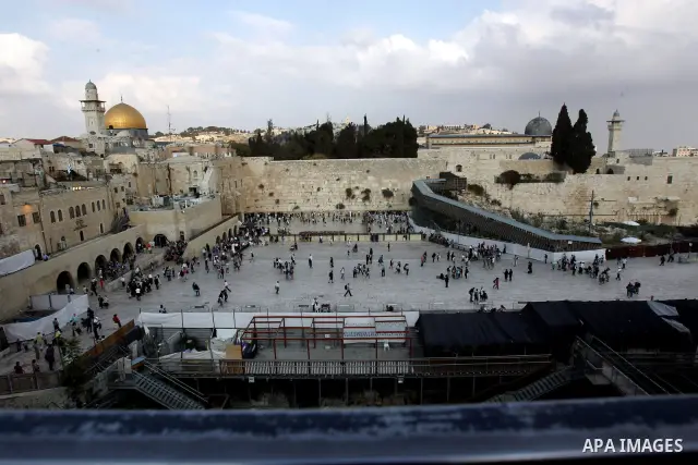 A general view of the Western Wall plaza and the Al-Aqsa mosque compound (background) in Jerusalem's old city on Oct. 27, 2011. Planners in Jerusalem are considering creating the first new 'gate' into the Old City in mor...