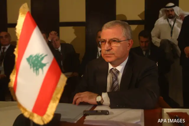 Lebanon Foreign Minister Adnan Mansour attends a ministerial meeting at the Arab League headquarters on Syria in Cairo on November 24, 2011. Arab foreign ministers have invited Syria to sign an agreement by November 25 a...