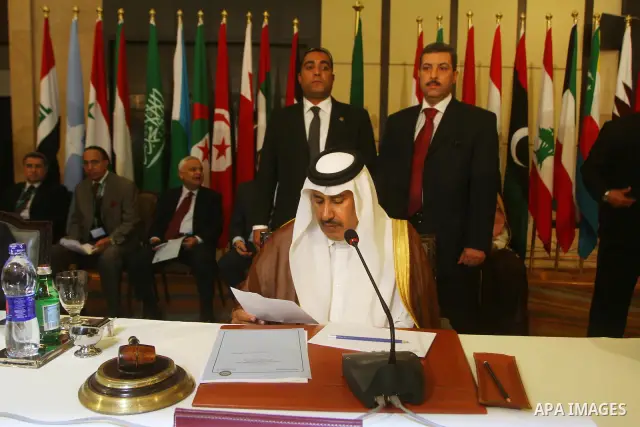 Qatar's Prime Minister and Foreign Minister Sheikh Hamad bin Jassim al-Thani attends a ministerial meeting at the Arab League headquarters on Syria in Cairo on November 24, 2011. Arab foreign ministers have invited Syria...