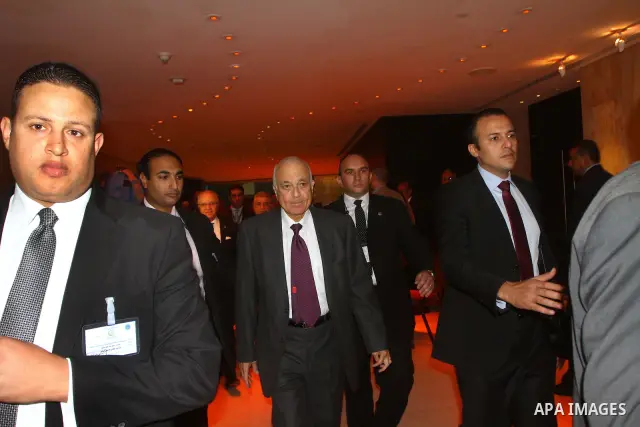 Arab League Secretary General Nabil al-Arabi attends a ministerial meeting at the Arab League headquarters on Syria in Cairo on November 24, 2011. Arab foreign ministers have invited Syria to sign an agreement by Novembe...