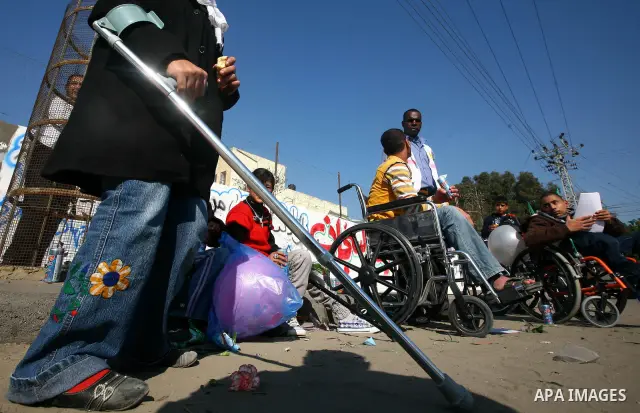 Palestinians Disabled during mark the International Day for Persons with Disabilities in Gaza city, on Dec. 03, 2011. Photo by Majdi Fathi