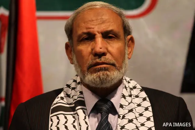 Palestinian Hamas leader, Mahmoud al-Zahar attends a conference in support with Jerusalem, in Gaza city on Dec 6. 2011. Photo by Mohammed Asad