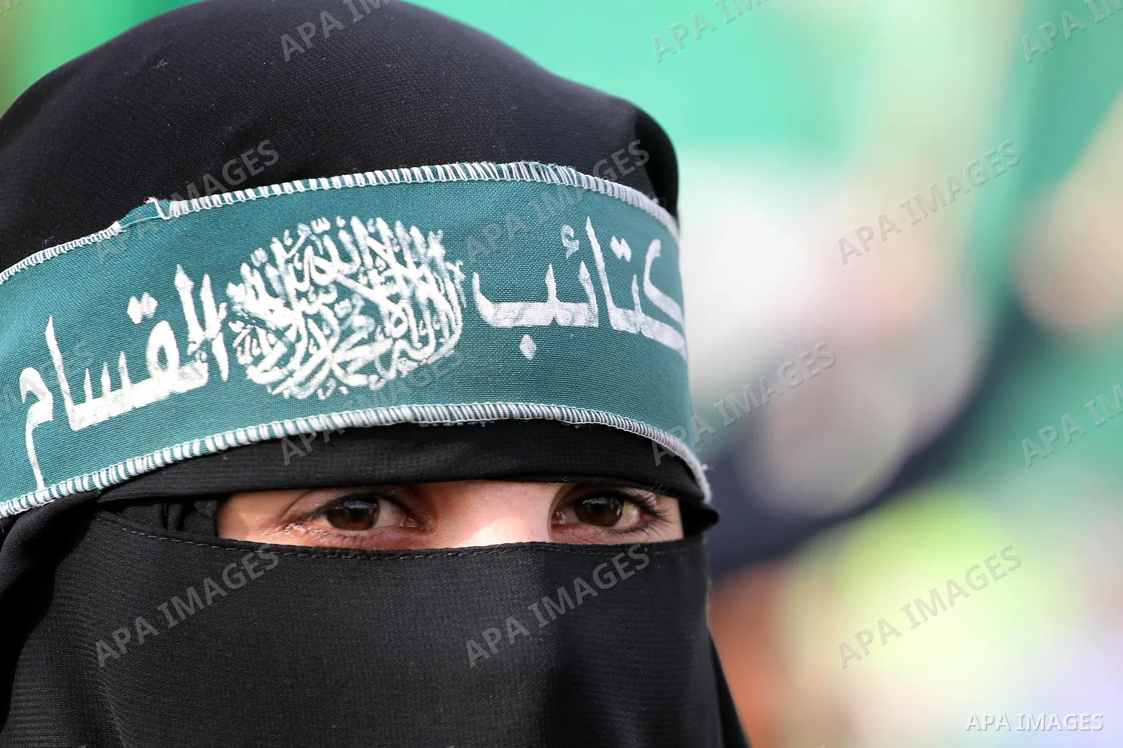 Thousands of Hamas supporters gather to celebrating marking the Islamist movement's 24nd anniversary at el-Qatiba yard in Gaza city on Dec 14, 2011. the Islamist movement of Hamas take over ruling at Gaza strip since Jun...