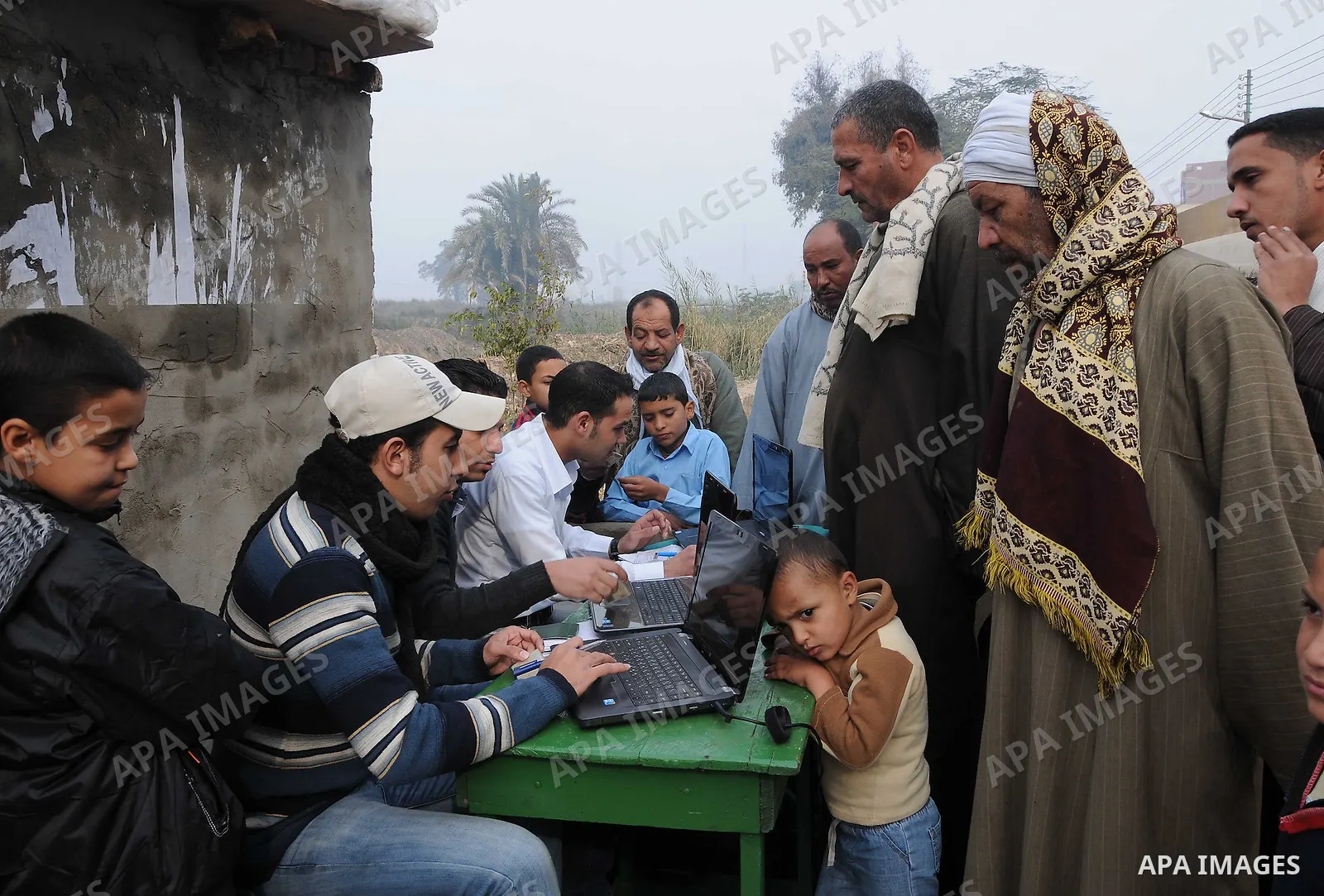 An Egyptian man votes at a polling station in Giza, southwest of Cairo, on December 14, 2011, during the second stage of Egypt's parliamentary elections. Some 18.8 million Egyptians are eligible to cast their ballots in...