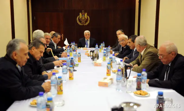 Palestinian President, Mahmoud Abbas (Abu Mazen), chairs the meeting of the Central Committee of the Palestine National Liberation Movement (Fatah) in the West Bank city of Ramallah on Dec. 17, 2011. Photo by Mufeed Abu...