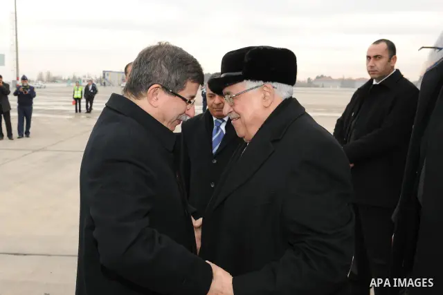 Palestinian President, Mahmoud Abbas (Abu Mazen) meet with the Turkish Foreign Minister Ahmed Daoud Ihsanoglu in Konya City in Turkey on Dec. 19, 2011. Photo by Thaer Ghanaim