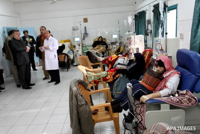 Delegation from Russian media during visit to Al_Shifa hospital in Gaza City,Dec. 24, 2011. Photo by Mohammed Asad