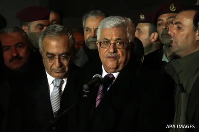 Palestinian President Mahmoud Abbas, speaks during mark the 47th anniversary of Palestinian revolution and the establishing of Fatah movement, in the West Bank city of Ramallah on December 31, 2011. Photo by Issam Rimawi