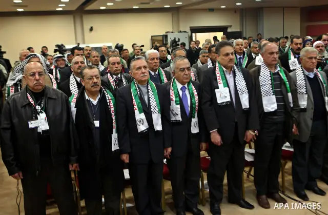 Palestinian Prime Minister, Salam Fayyad, during his participation in the Second National Conference to face the wall and settlements under the theme "Towards a broad public participation in the peaceful popular resistan...