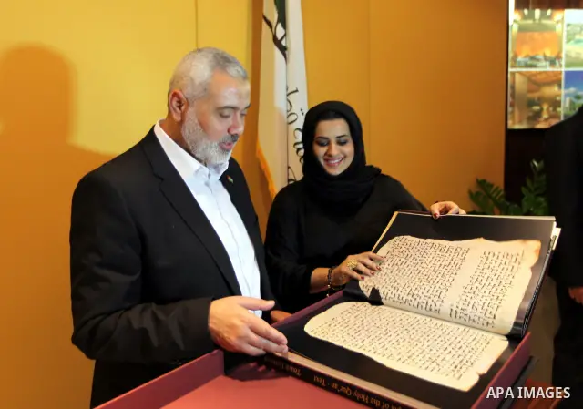 Palestinian Prime Minister in Gaza Strip, Ismail Haniyah visits Qatar Foundation in the Qatari capital of Doha on Jan. 31,2012. Photo by Mohammed Al-Ostaz