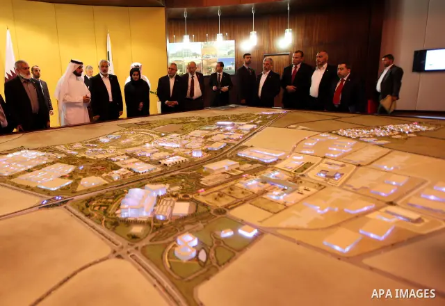Palestinian Prime Minister in Gaza Strip, Ismail Haniyah visits Qatar Foundation in the Qatari capital of Doha on Jan. 31,2012. Photo by Mohammed Al-Ostaz