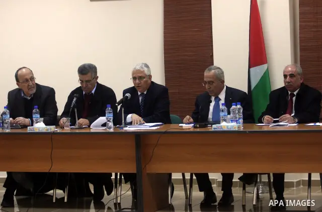 Palestinian prime minister Salam Fayyad is seen on February 6, 2012, in the West Bank city of Ramallah after it was agreed that Palestinian president Mahmud Abbas is to head an interim consensus government under a deal s...