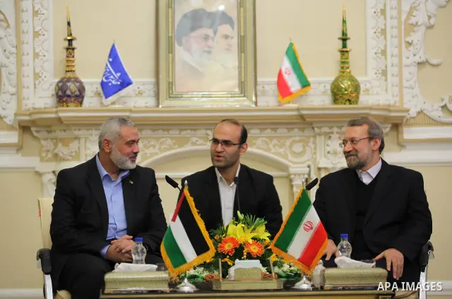 Iran, Vice President of the Republic Mr. Rahimi, meets with prime minister of the Gaza strip and leading member of the Hamas movement, Ismail Haniyeh, in Tehran, Iran, 12 February 2012. Haniyeh arrived on 10 February to...
