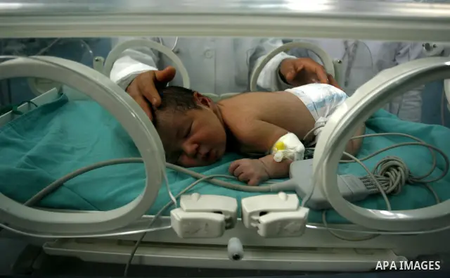 Premature babies receive treatment in the Nasser hospital in Khan Younis, southern Gaza Strip on February 15, 2012 as the hospital suffer from running out of fuel. Palestinian Ministry of Health in Gaza, calls for the Ar...