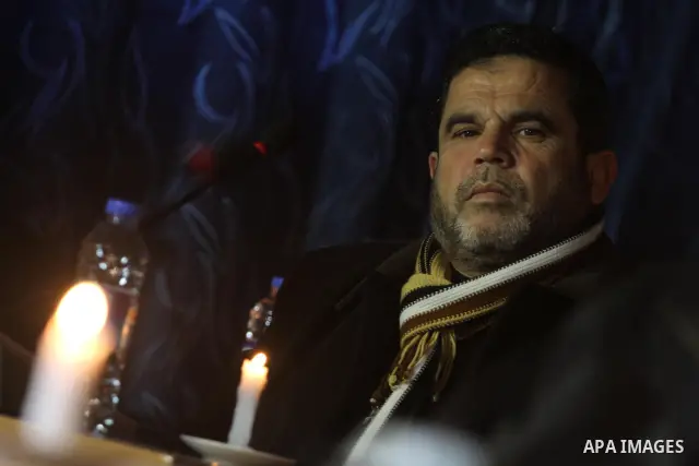 Palestinian Legislative Council members of the mass of change and reform during a meeting to discuss issue a power cut in Gaza City on Feb. 16, 2012. Photo by Mohammed Asad
