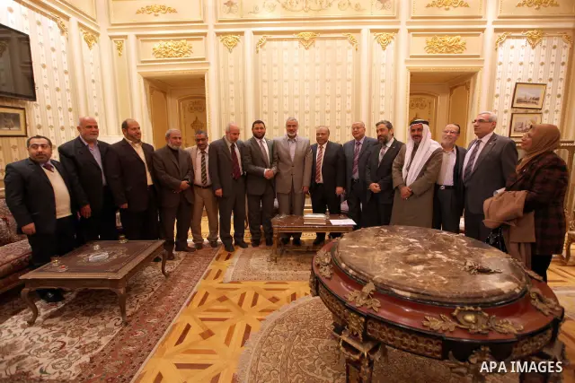 Hamas prime minister Ismail Haniyeh, visits Saad Katatni head of the Egyptian parliament and confirmed that Gaza had agreed on a deal with Egypt to boost the Gaza Strip's energy supply after continued power cuts. Photo b...
