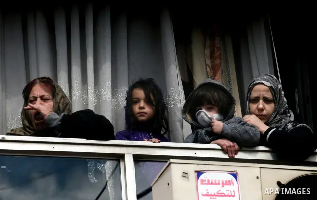 Palestinian women mourn the death of Talaat Rameya during his funeral procession in the town of Al-Ram on the outskirts of Jerusalem on February 25, 2012. Rameya was killed in one of a string of clashes on February 24 be...