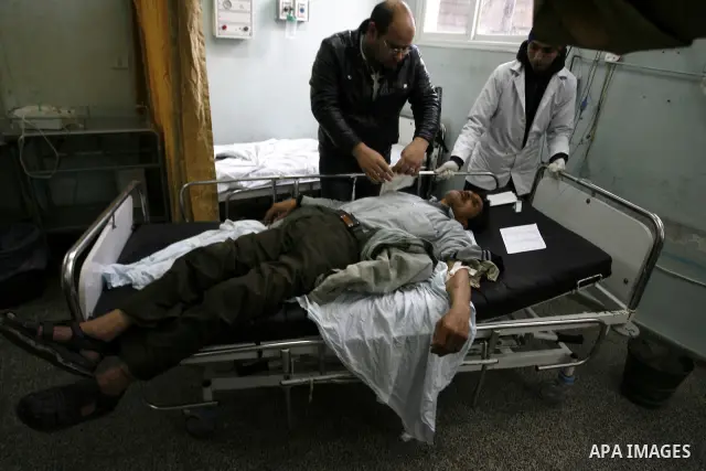 A Palestinian wounded arrive in hospital after an Israeli airstrike in Rafah, southern Gaza Strip, Saturday, March 10, 2012. The airstrike killed Popular Resistance Committees militant Mahdi Abu Shawesh. Despite Egyptian...