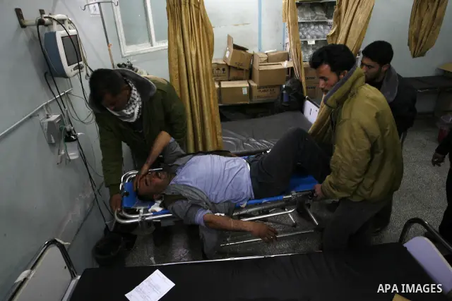 A Palestinian wounded arrive in hospital after an Israeli airstrike in Rafah, southern Gaza Strip, Saturday, March 10, 2012. The airstrike killed Popular Resistance Committees militant Mahdi Abu Shawesh. Despite Egyptian...