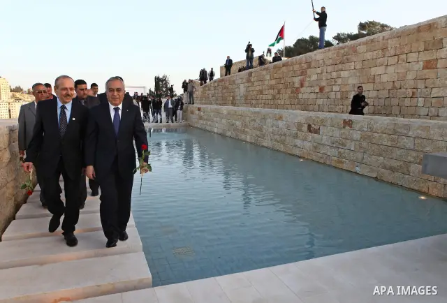 Palestinian Prime Minister Salam Fayyad, attends opening of the Al- Barwa garden and the Mahmoud Darwish Museum, in the West Bank City of Ramallah, on Mar. 13, 2012. Photo by Mustafa Abu Dayeh