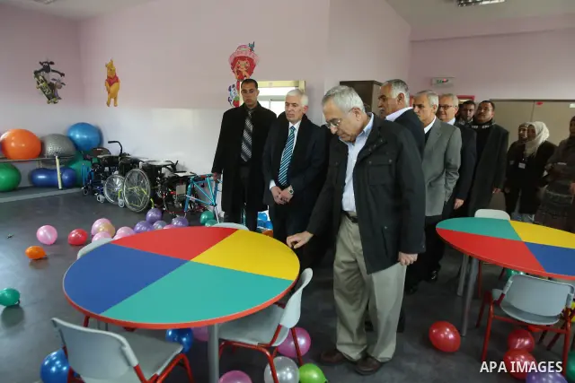 Palestinian Prime Minister Salam Fayyad, during openning projects in the West Bank City of hebron, on March.17, 2012. Photo by Mustafa Abu Dayeh