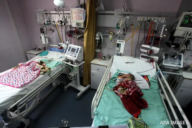 Premature babies receive treatment in the Rantisi hospital for children in Gaza City on Mar. 21, 2012 as the hospital suffer from running out of fuel. Palestinian Ministry of Health in Gaza, calls for the Arab States and...