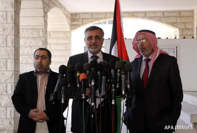 Palestinian Foreign Minister, Mohamed Awad, speech during a press conference, in Gaza city on Mar. 22, 2012. Photo by Mohammed Asad