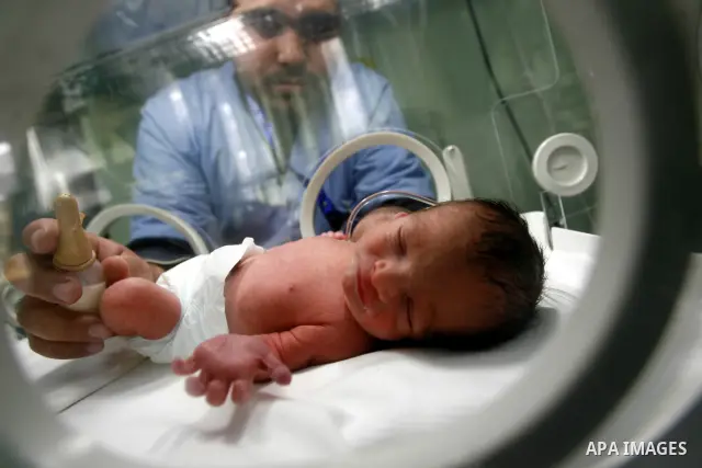 Premature babies receive treatment in Al Emarati hospital for children in Rafah on the southern Gaza Strip on Mar. 24, 2012 as the hospital suffer from running out of fuel. Palestinian Ministry of Health in Gaza, calls f...