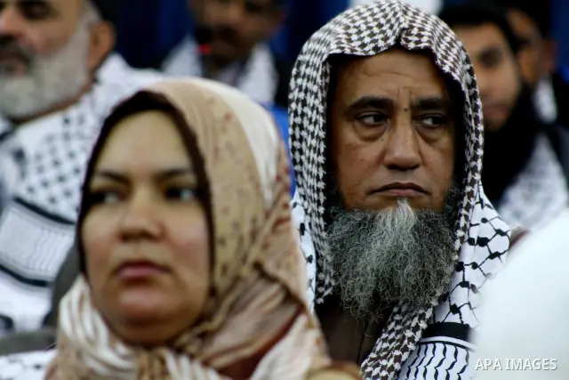 Members of Egyptian parliamentary delegation During a visit to the Palestinian Legislative Council in gaza City, on March 28, 2012. The delegation is on a solidarity visit with the Palestinian people to the Hamas-run Gaz...