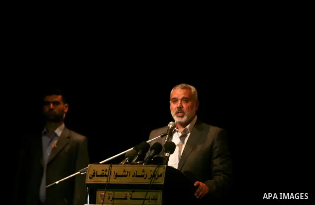Palestinian Prime Minister in Gaza Ismail Hanyeh, participat in Ceremony on World Press Freedom Day, in Gaza city, on May 03, 2012. Photo by Ali Jadallah