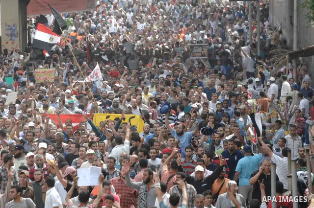 May 4, 2012 - Cairo, Egypt - Egyptians protest during the 'Final Friday' march against Military Rule in the Abasseya neighborhood of Cairo on May 4, 2012. The 'Final Friday' protests were called after a week of street ba...