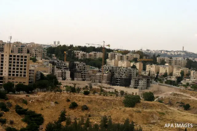 A construction site is seen in a settlement south Jerusalem known to Israelis as harmoon hanatseeve on May 14, 2012. Photo by Mahfouz Abu Turk