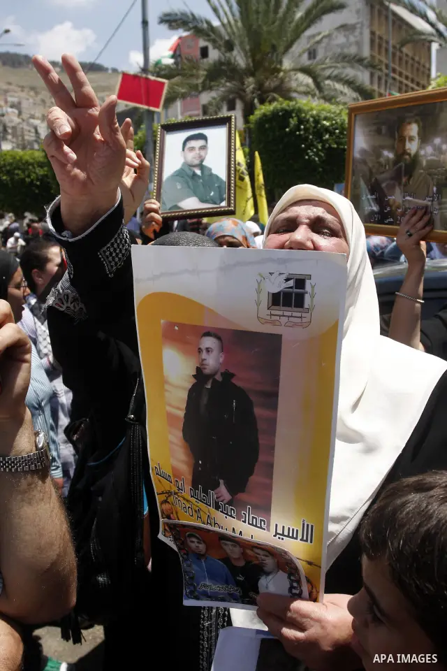 Palestinian women shout slogans against Israel during a rally marking the 64th anniversary of the 'Nakba' ('catastrophe') in Nablus, the West Bank, 15 May 2012. Thousands marched in the West Bank and Gaza Strip, commemor...