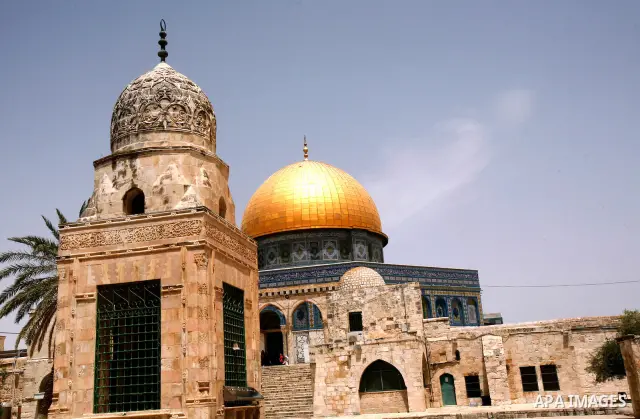 A view of Jerusalem's Old City with the Dome of the Rock Mosque near Al-Aqsa Mosque compound, Islam's third holiest site, in Jerusalem's Old City on May. 23, 2012. Photo by Mahfouz Abu Turk