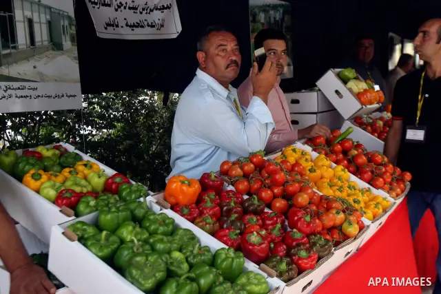 Palestinians participate in the opening of Palestinian agricultural festival at strawberry and roses , in the West Bank city of Nablus on May 23, 2012. Photo by Wagdi Eshtayah