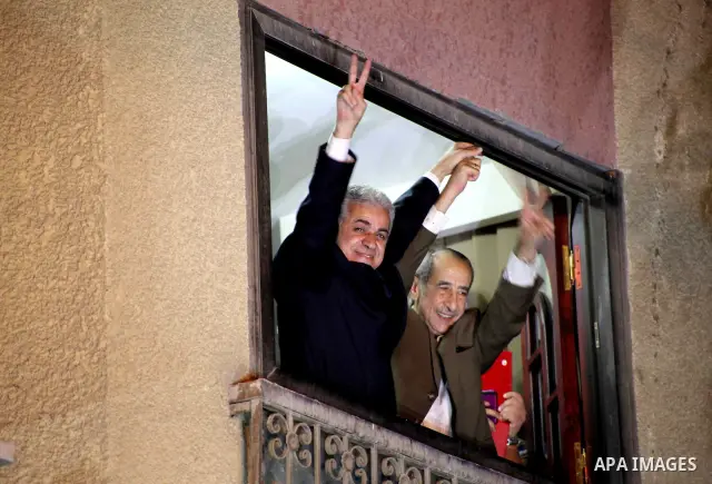 Egyptian presidential candidate Hamdeen Sabahi comments on the Egyptian election result at a press conference at his campaign headquarters in Cairo Egypt, Saturday, May 26, 2012. Of 13 candidates running for the presiden...