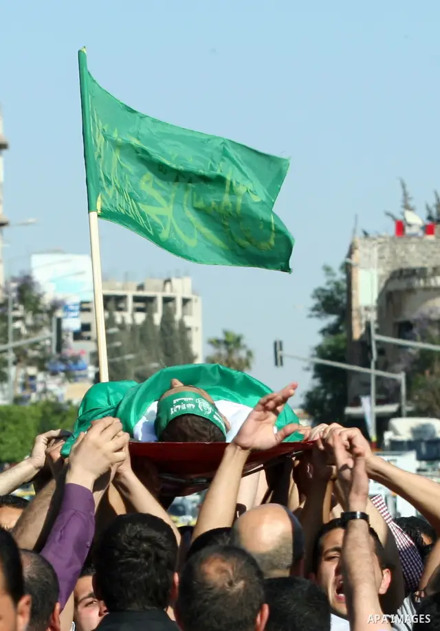 Palestinians funeral the released prisoner Zohir Labada after days from release in the West Bank city of Nablus on May 31, 2012. Zohair Labada spent in Israeli jails 7 months without judgment. Photo by Nedal Eshtayah