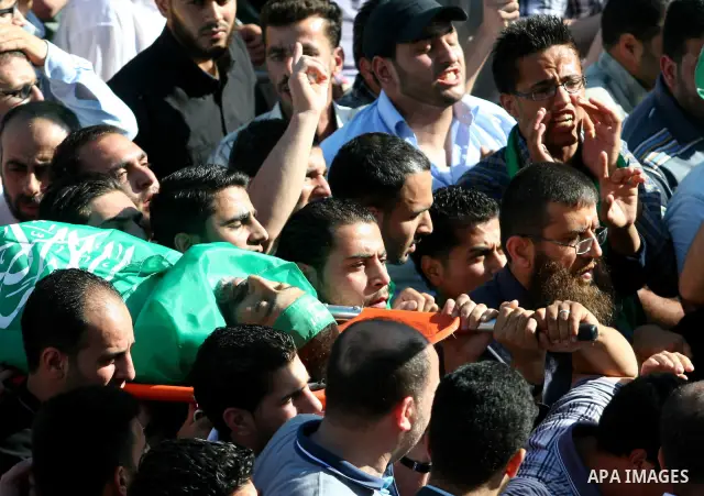 Palestinians funeral the released prisoner Zohir Labada after days from release in the West Bank city of Nablus on May 31, 2012. Zohair Labada spent in Israeli jails 7 months without judgment. Photo by Nedal Eshtayah