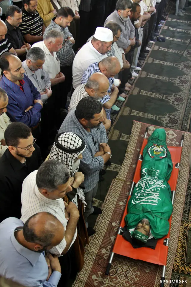 Palestinians funeral the released prisoner Zohir Labada after days from release in the West Bank city of Nablus on May 31, 2012. Zohair Labada spent in Israeli jails 7 months without judgment. Photo by Nedal Eshtayah