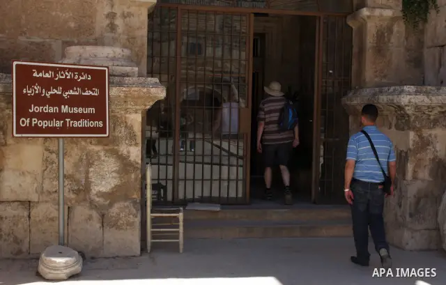 Foreign tourists at the Jordan museum of Popular traditions in Amman, Jordan, June 2, 2012. Photo by Issam Rimawi