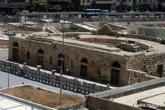 A general view for the Roman amphitheatre in Amman, Jordan, June 2, 2012. Amphitheatre of the most important Roman monuments in Amman, was built 161 years AD. Photo by Issam Rimawi